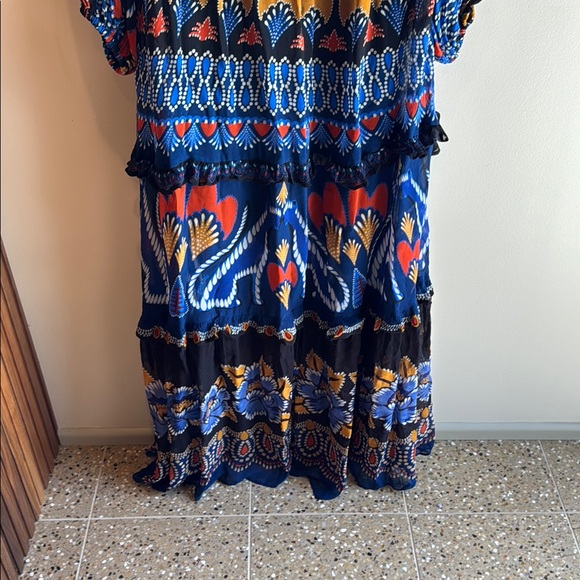 FARM Rio Maxi Dress - Multicolor blue and black M - Picture 6 of 13